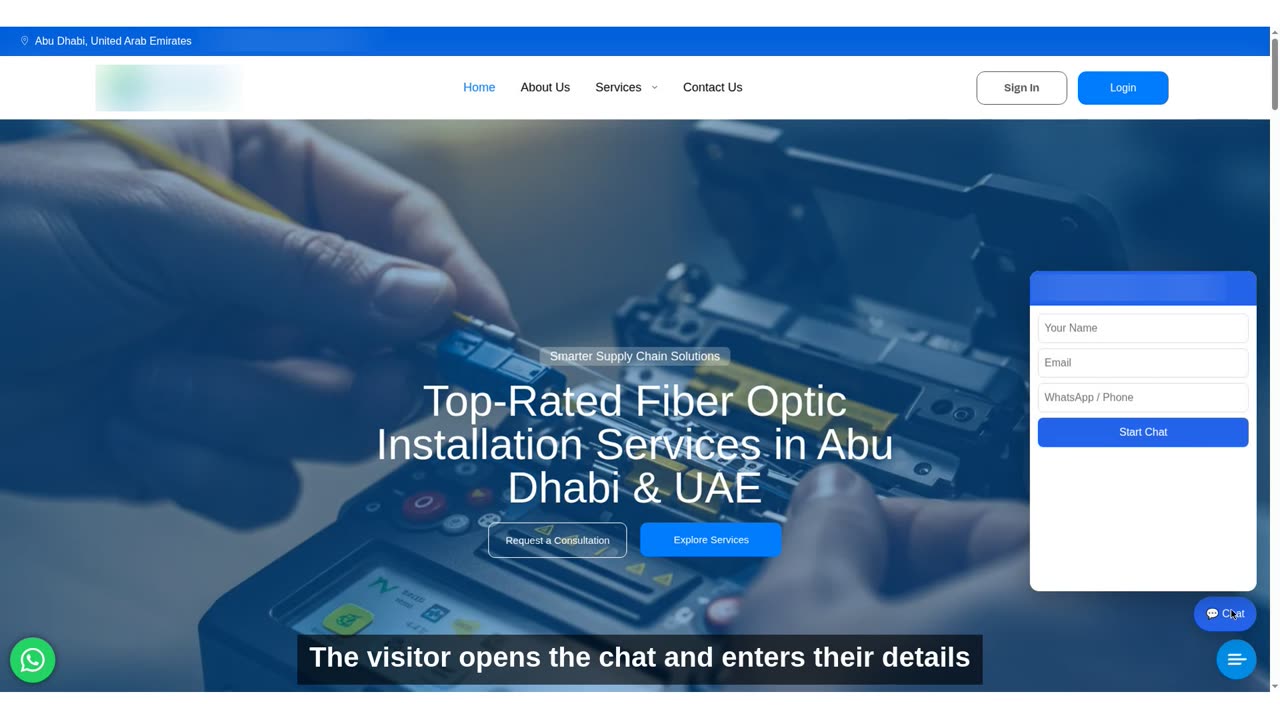 The widget on a website